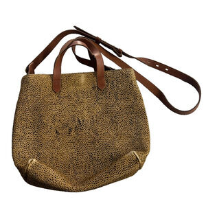 Madewell Zip Top Small Spotted Calf Hair Convertible Crossbody & Hand Bag